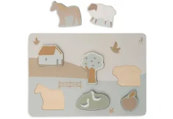 Houten Puzzel 28X10X2Cm Farm Houten Legpuzzel 6 Stukjes|Jollein Shop