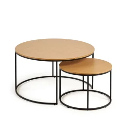 Flash Sale Kave Home Bijzettafel Rond (Set Van 2) Yoanna
