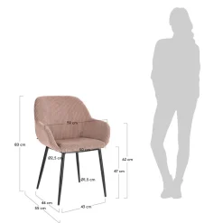 Hot Kave Home Eetkamerstoel (Set Van 2) Konna