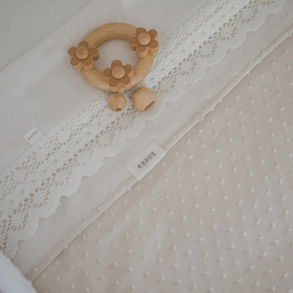 Cheap Koeka Crochet Baby Ledikantlaken 110X140Cm Milky