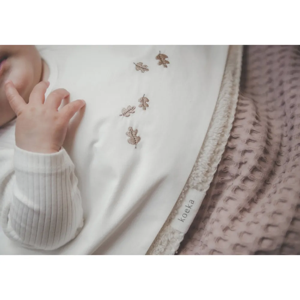 Best Sale Koeka Falling Leaves Baby Ledikantlaken 110X140 Cm Wit