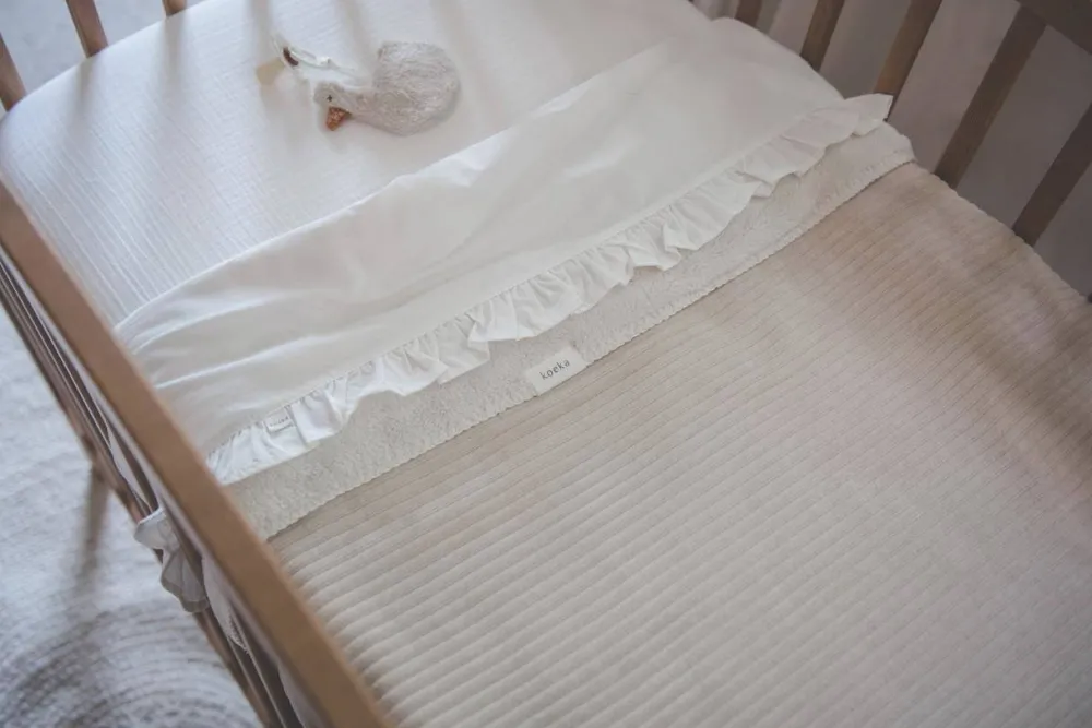 Flash Sale Koeka Ruffle Baby Wieglaken 80X100 Cm Warm White