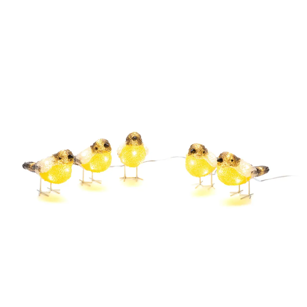 Discount Konstsmide Kerstlichtsnoer Vogels (40 Led) (5 Vogels) (Geel)
