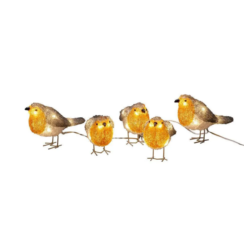 Flash Sale Konstsmide Kerstlichtsnoer Vogels (400 Cm) (5 Vogels) (40 Led) (Rood)