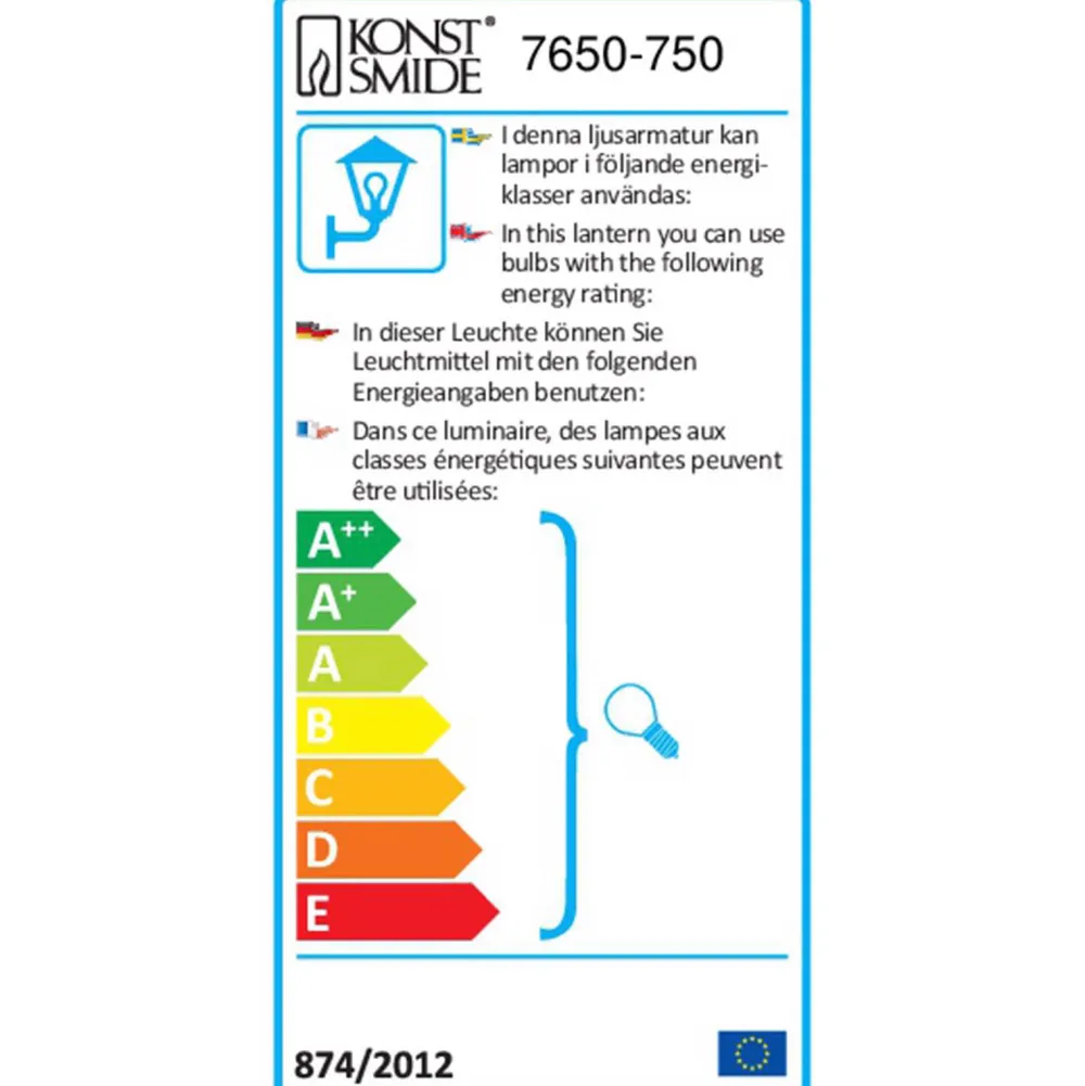 Wandlamp/Plafonniere Elmas 230 V|Konstsmide Store