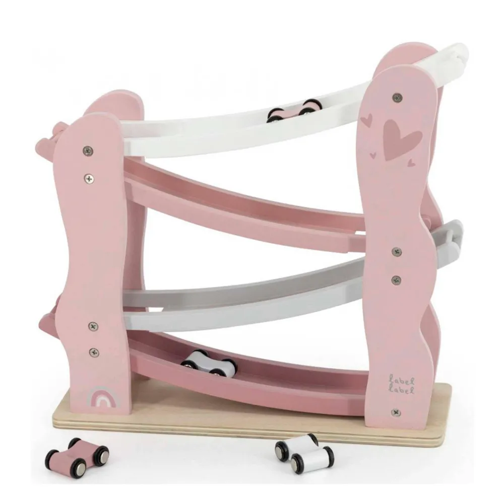 Wood Houten Auto Glijbaan Roze|Label Label Cheap