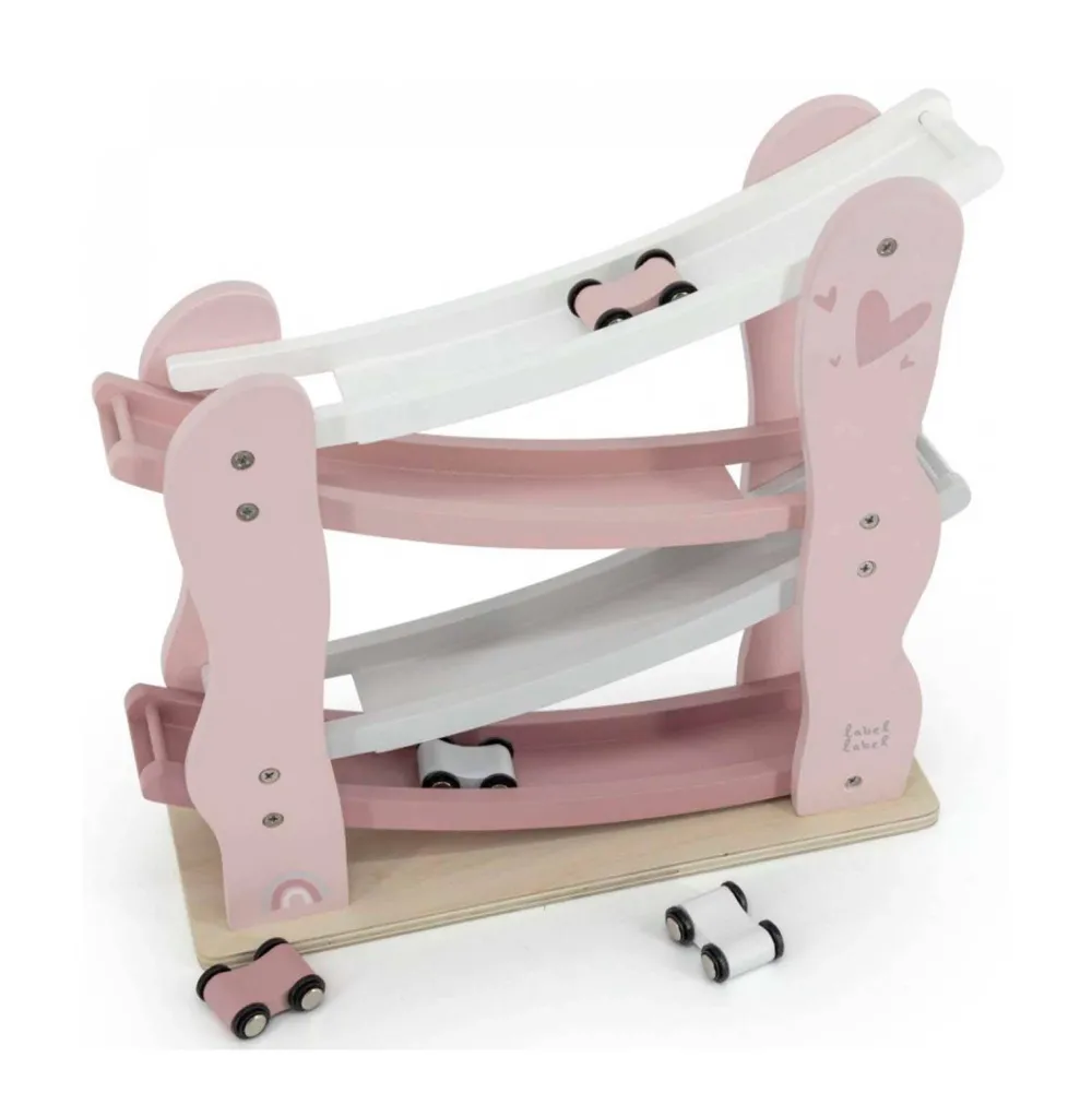 Wood Houten Auto Glijbaan Roze|Label Label Cheap