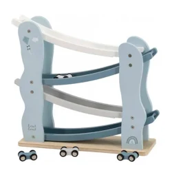Wood Houten Auto Glijbaan Blauw|Label Label Online