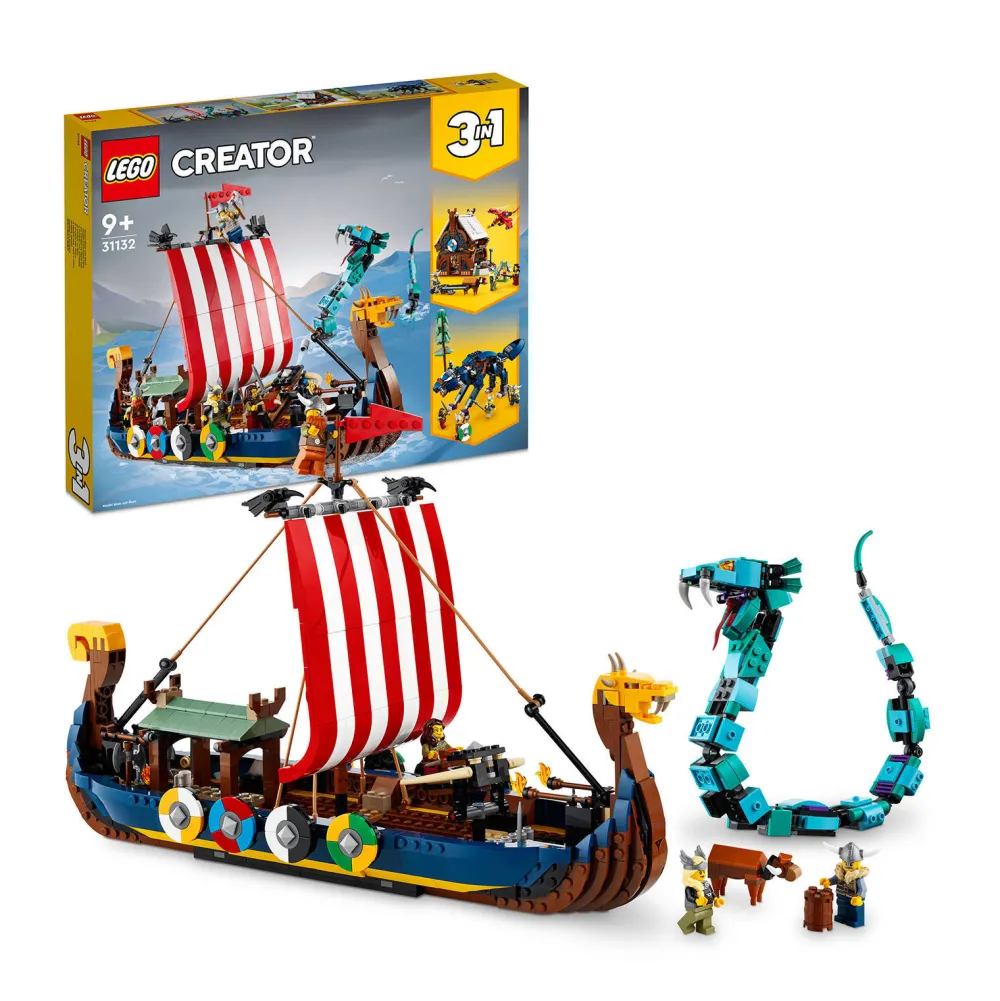 Creator Vikingschip En De Midgaardslang 31132|LEGO Online