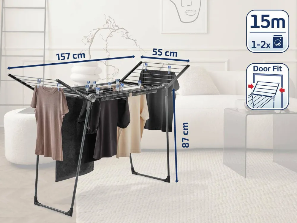 Store Leifheit Droogrek Pegasus 150 Solid Slim