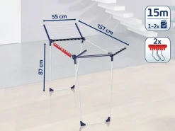 Cheap Leifheit Droogrek Pegasus 150 Solid Slim - 15 M Drooglengte