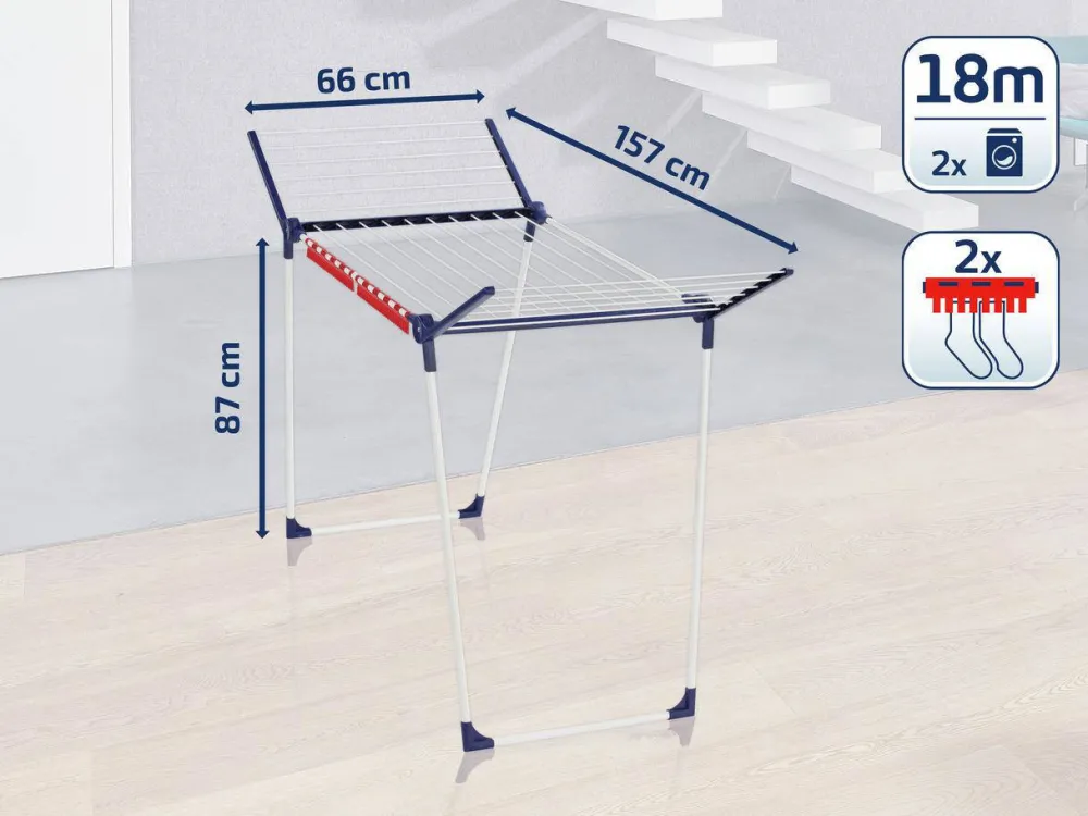 Store Leifheit Droogrek Pegasus 180 Solid - 18 M Drooglengte