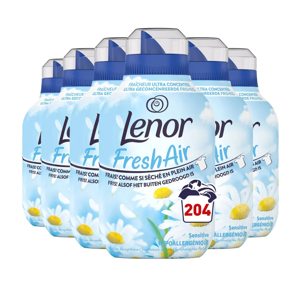 Store Lenor Fresh Air Sensitive - Voor Gevoelige Huid Wasverzachter - 204 Wasbeurten