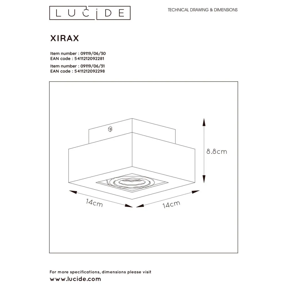 Clearance Lucide Plafondlamp Xirax