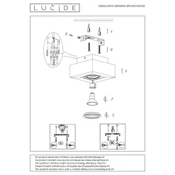 Clearance Lucide Plafondlamp Xirax