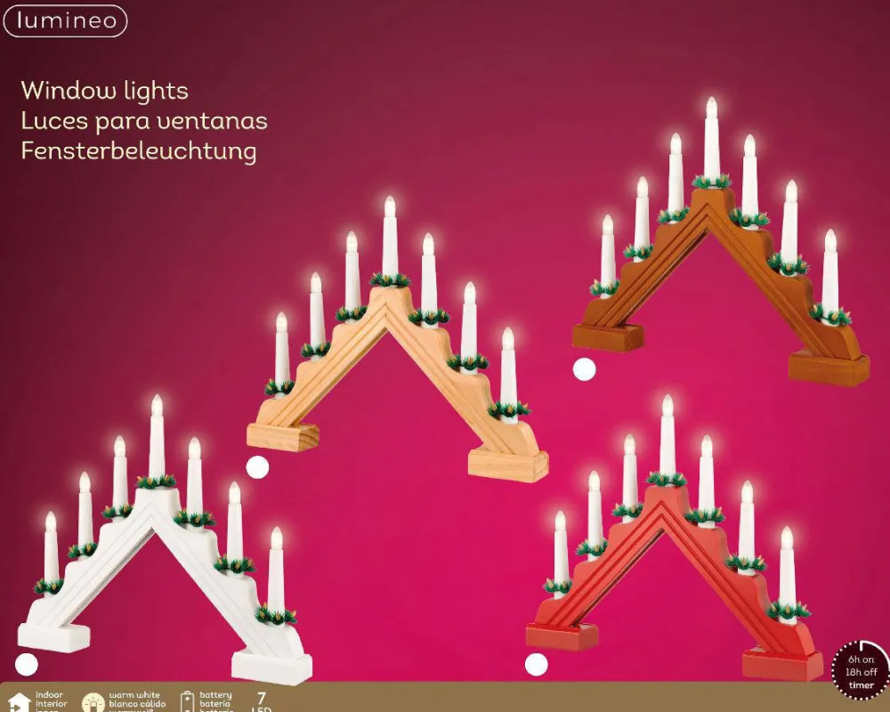 Clearance Lumineo Decoratie Adventkaarsen (7 Led)