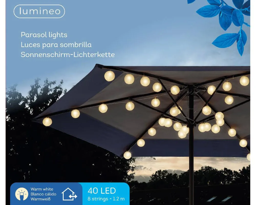 Led Parasol Partylight Buiten Met Stekker|Lumineo Clearance
