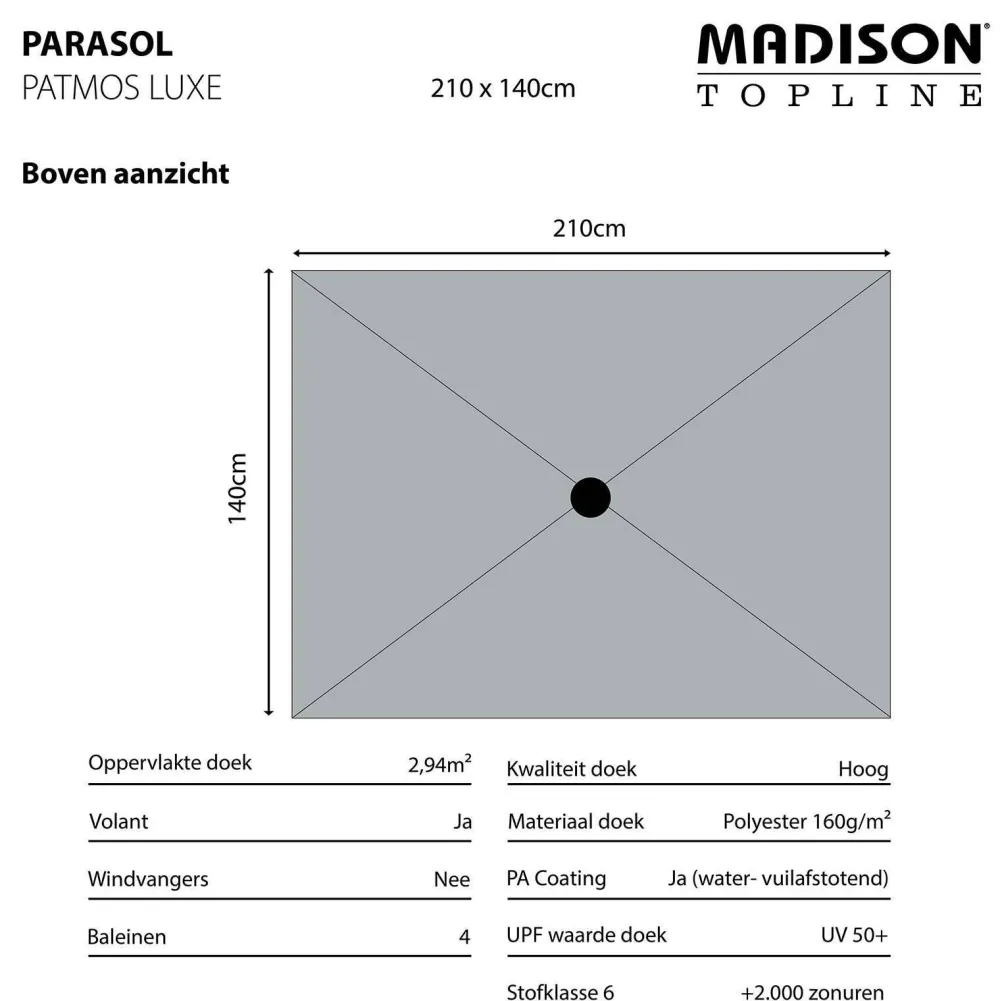 Parasol Patmos (210X140 Cm)|Madison Shop