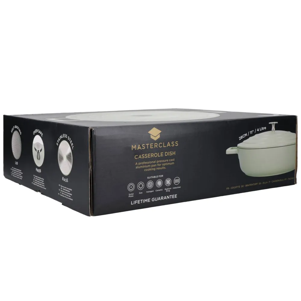 Clearance MasterClass Gietaluminium Braadpan (O28 Cm) (4L) (Lichtgewicht)