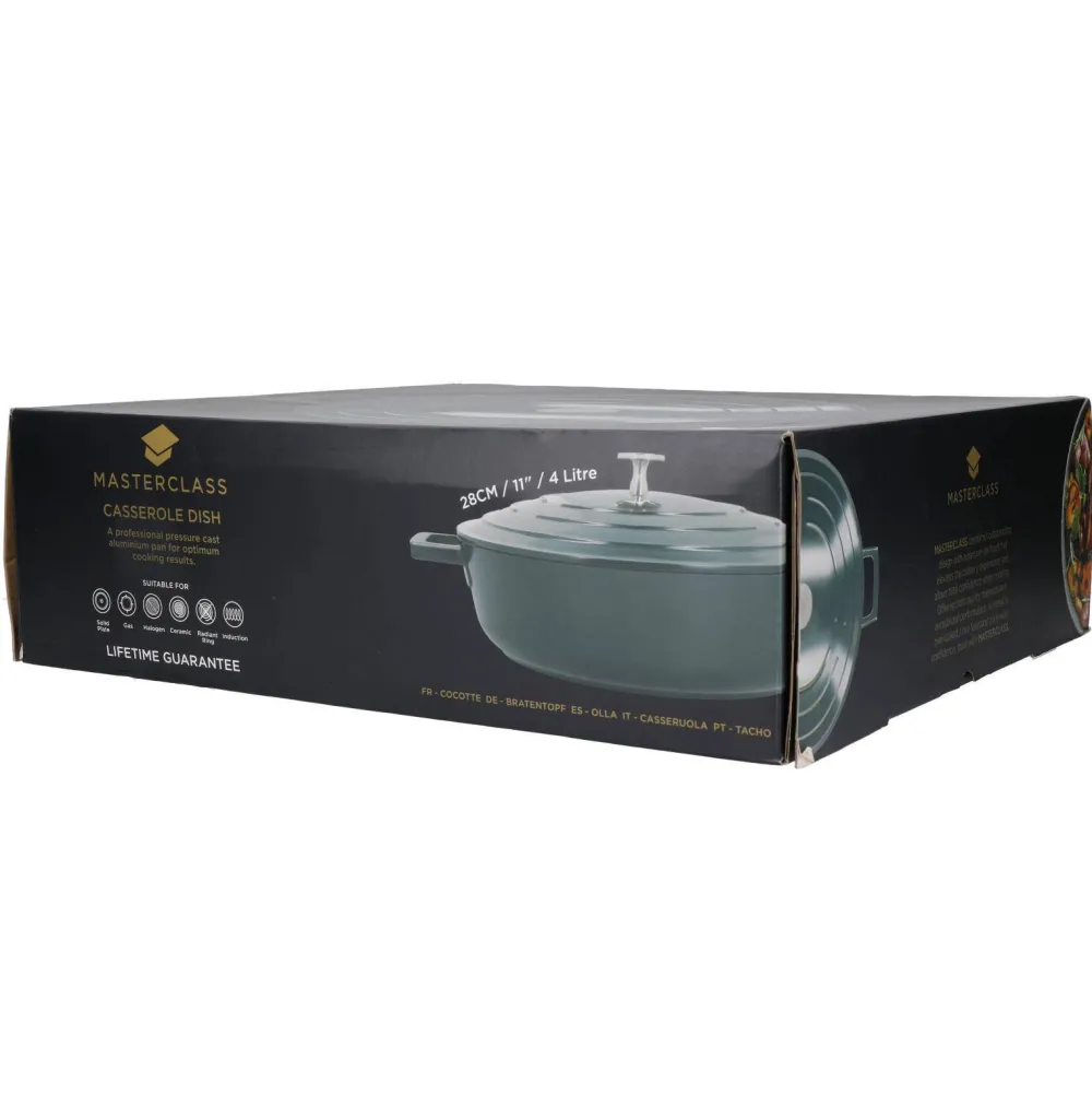 Outlet MasterClass Gietaluminium Braadpan (O28 Cm) (4L) (Lichtgewicht)