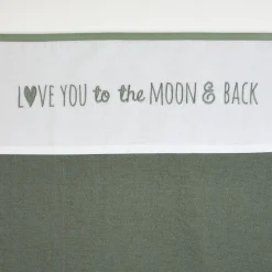 Hot Meyco Baby Ledikantlaken Love You To The Moon & Back 100X150 Cm Forest Green