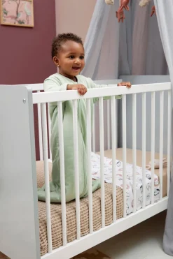 Discount Meyco Baby Ledikantlaken Animal/Uni - Set Van 2 100X150 Cm Wit/Multi