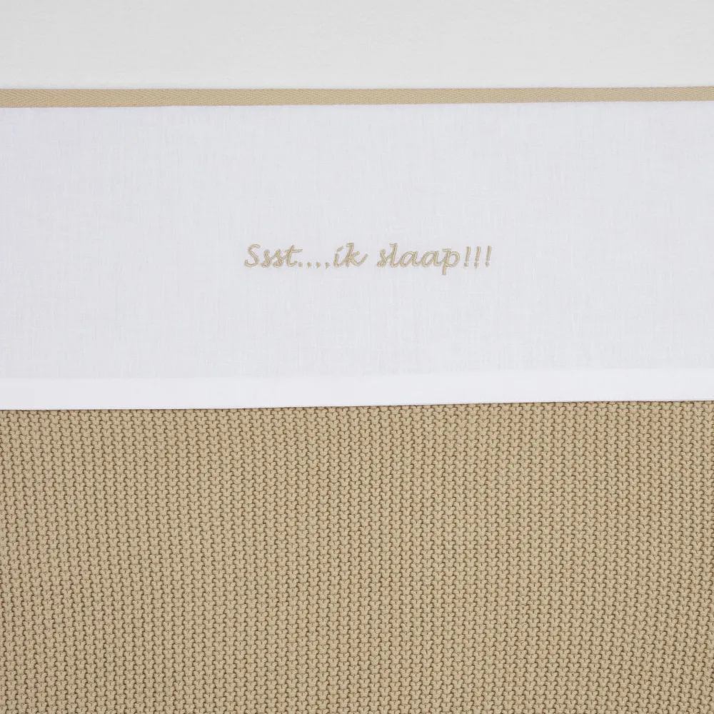 Cheap Meyco Baby Ledikantlaken Ssst...Ik Slaap!! 100X150 Sand
