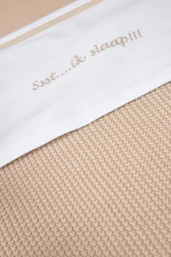 Cheap Meyco Baby Ledikantlaken Ssst...Ik Slaap!! 100X150 Sand