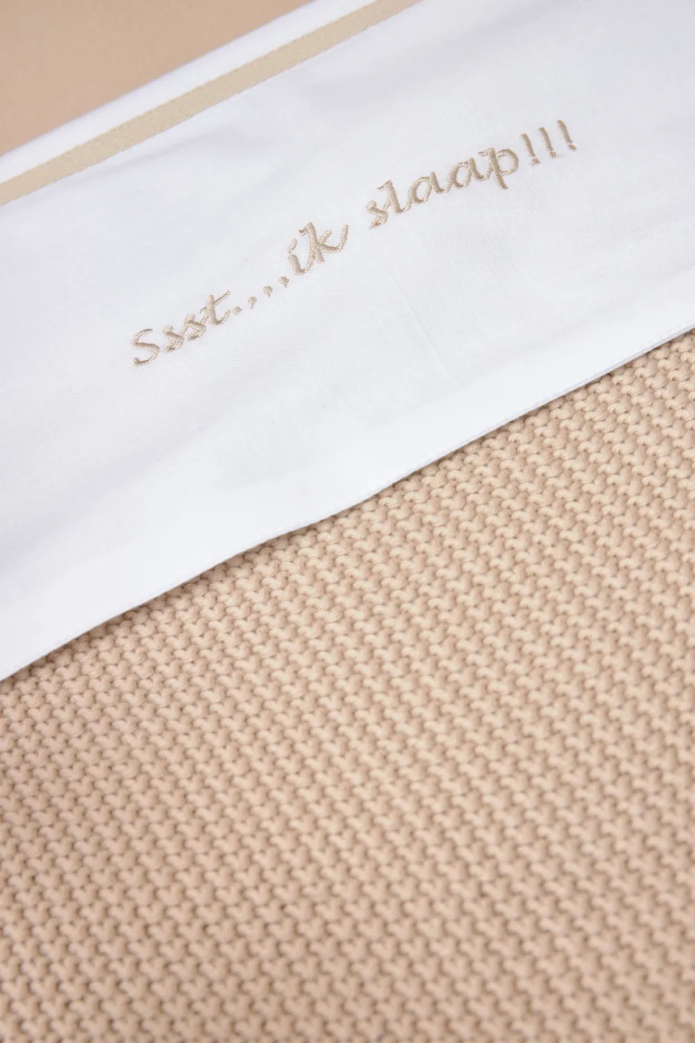 Cheap Meyco Baby Ledikantlaken Ssst...Ik Slaap!! 100X150 Sand