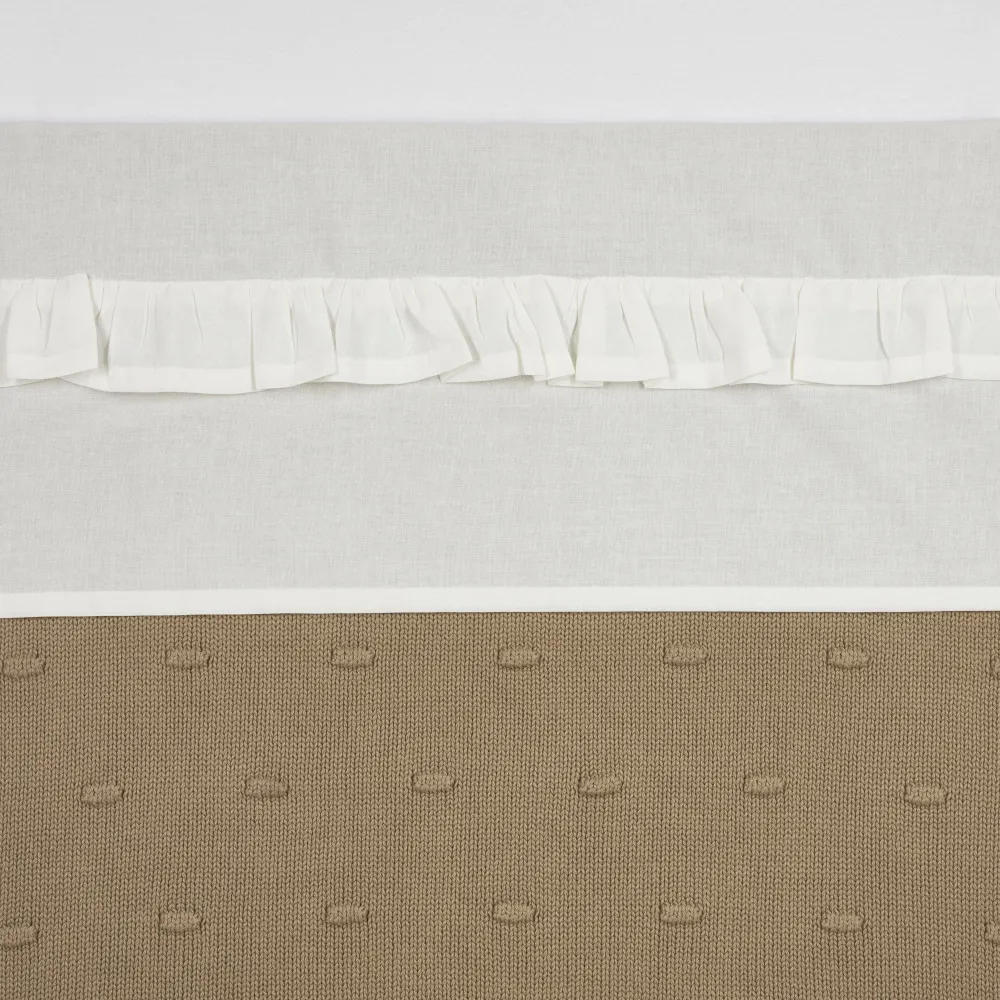 Sale Meyco Baby Ledikantlaken Ruffle 100X150 Offwhite