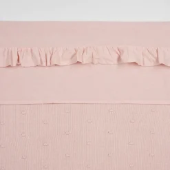 Outlet Meyco Baby Ledikantlaken Ruffle 100X150 Soft Pink