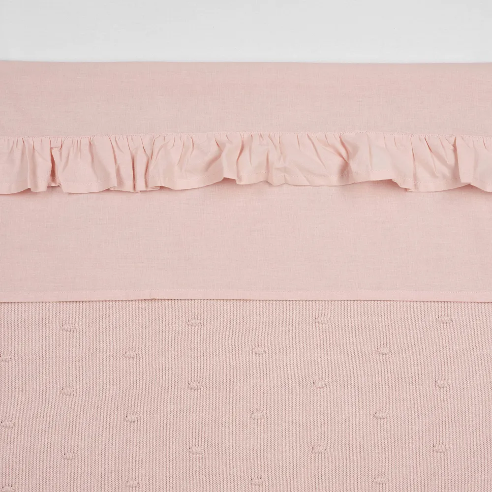 Outlet Meyco Baby Ledikantlaken Ruffle 100X150 Soft Pink