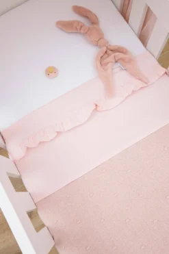 Outlet Meyco Baby Ledikantlaken Ruffle 100X150 Soft Pink