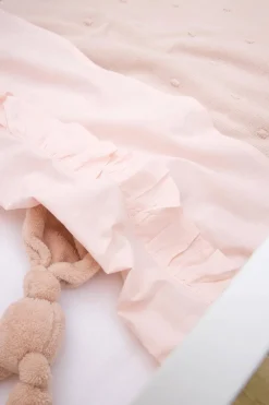 Outlet Meyco Baby Ledikantlaken Ruffle 100X150 Soft Pink