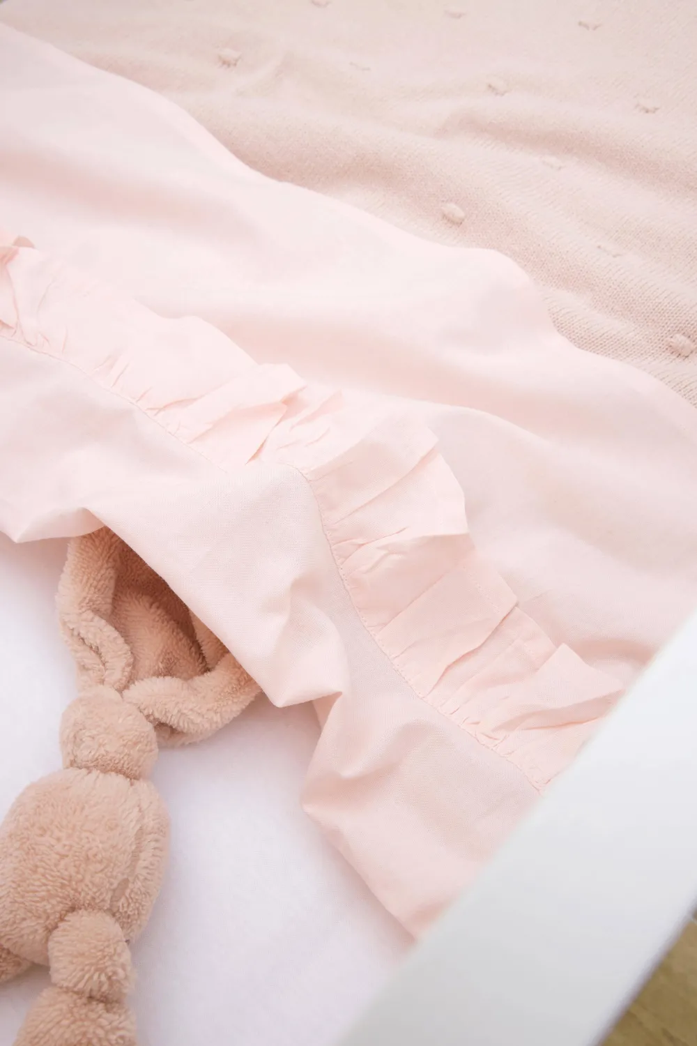 Outlet Meyco Baby Ledikantlaken Ruffle 100X150 Soft Pink