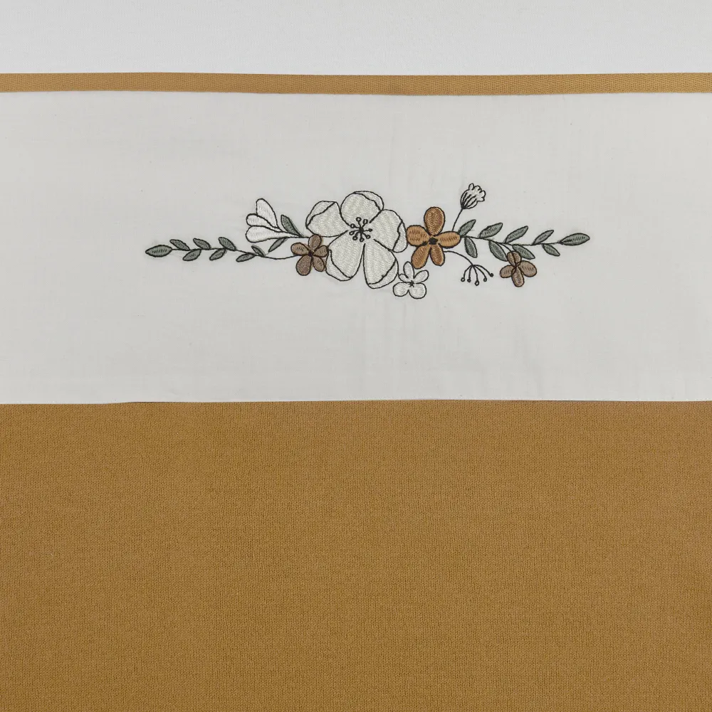 Sale Meyco Baby Wieglaken Floral 75X10 Cm Honey Gold
