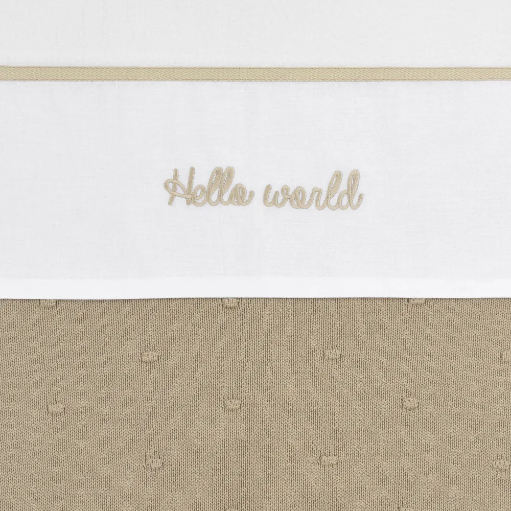 Online Meyco Baby Wieglaken Hello World 75X100 Cm Sand
