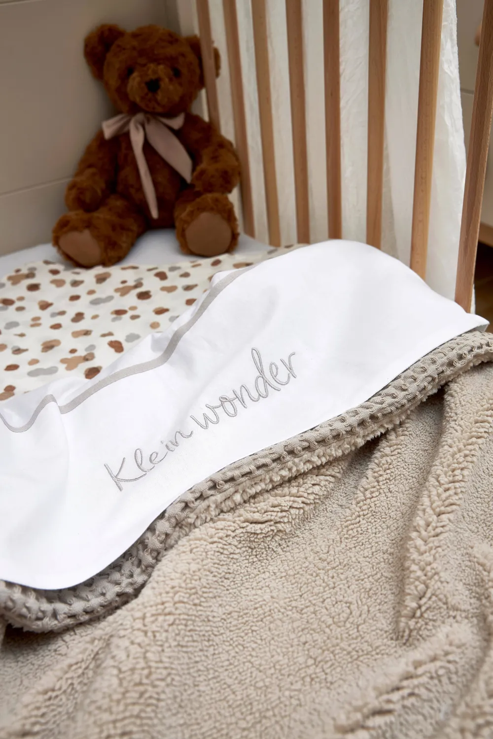 Best Sale Meyco Baby Wieglaken 'Klein Wonder' Greige