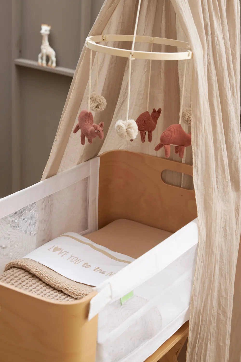 Flash Sale Meyco Baby Wieglaken 'Love You To The Moon & Back' Sand