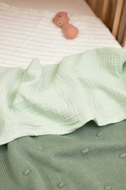 Hot Meyco Hydrofiele Baby Ledikantlaken 100X150Cm Soft Green