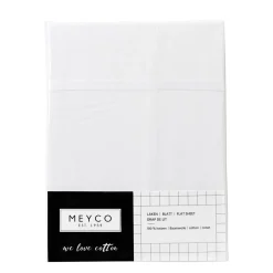 Flash Sale Meyco Ledikantlaken Met Bies 100X150 Cm Wit/Wit