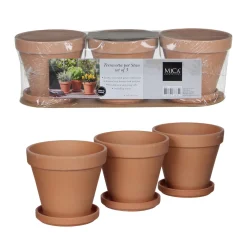 Bloempot Stan (Set Van 3) - (O13,5X12 Cm)|Mica Decorations Best