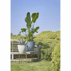 Bravo Bloempot Rond Lichtgrijs Slate - (H32,5Xo38 Cm)|Mica Decorations New