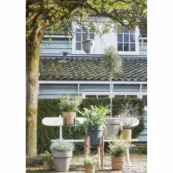 Orion Bloempot Rond Grijs - (H34Xo36 Cm)|Mica Decorations Online