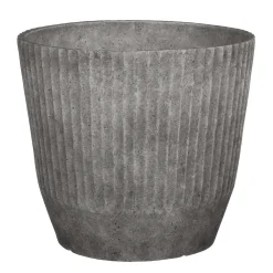 Rio Bloempot Rond Lichtgrijs - (H28Xo31 Cm)|Mica Decorations Fashion