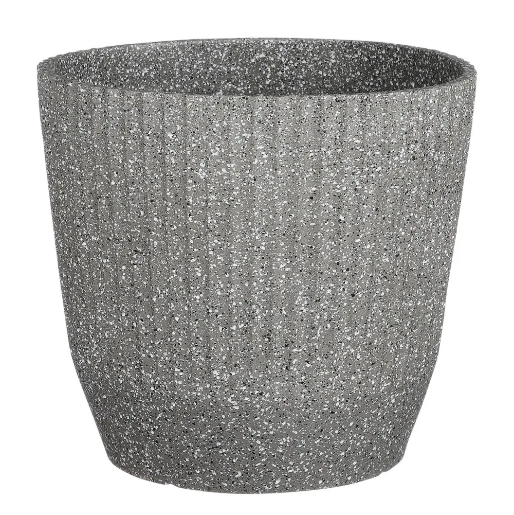 Rio Bloempot Rond Grijs Terrazzo - (H28Xo31 Cm)|Mica Decorations Hot