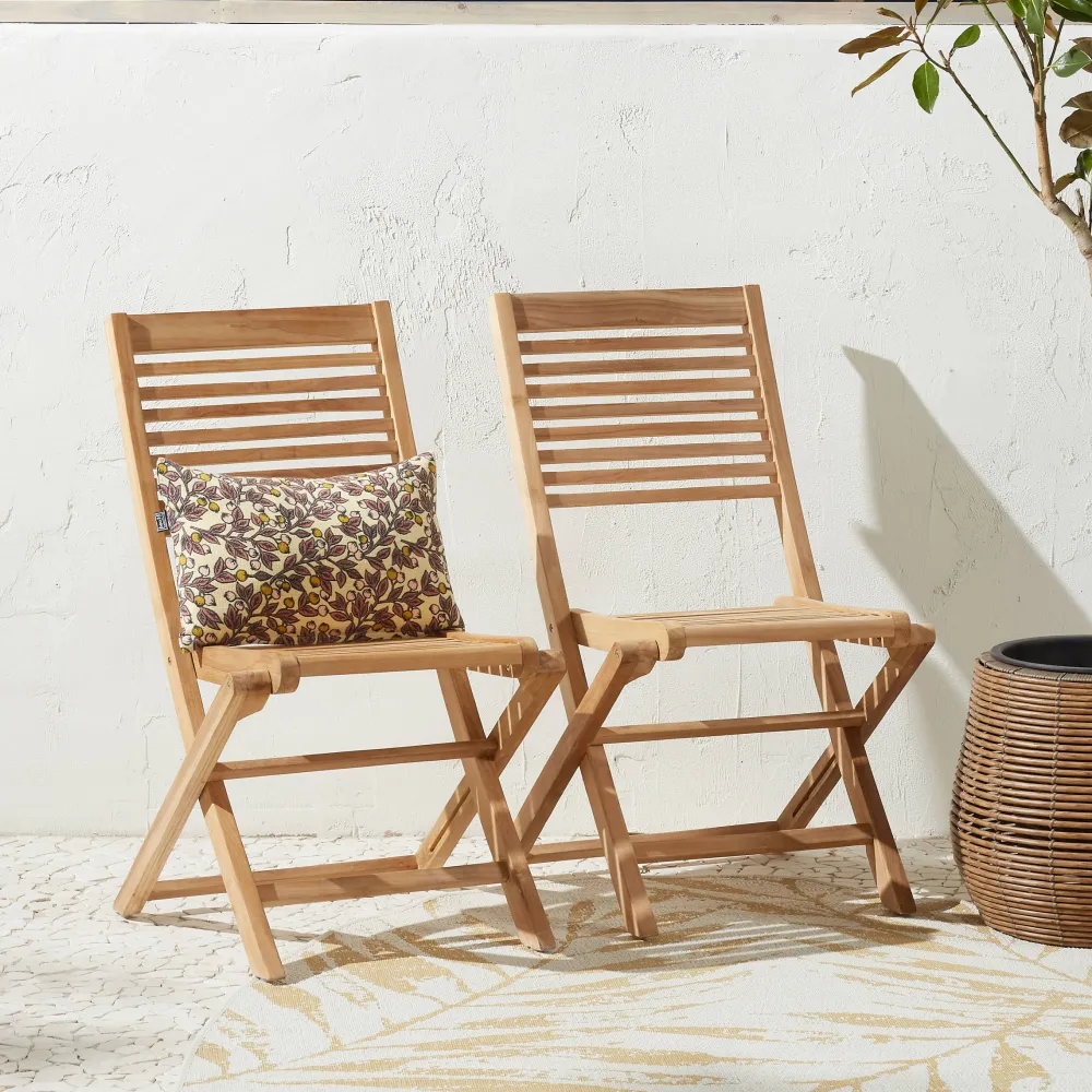 Teak Bistrostoel Bandung (Set Van 2)|NOUS Garden Cheap