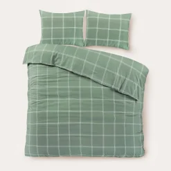 Outlet NOUS Living Katoenen Dekbedovertrek 2 Persoons Line Check (200X220 Cm)