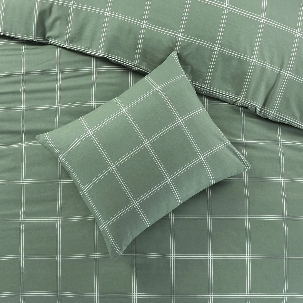 Outlet NOUS Living Katoenen Dekbedovertrek 2 Persoons Line Check (200X220 Cm)