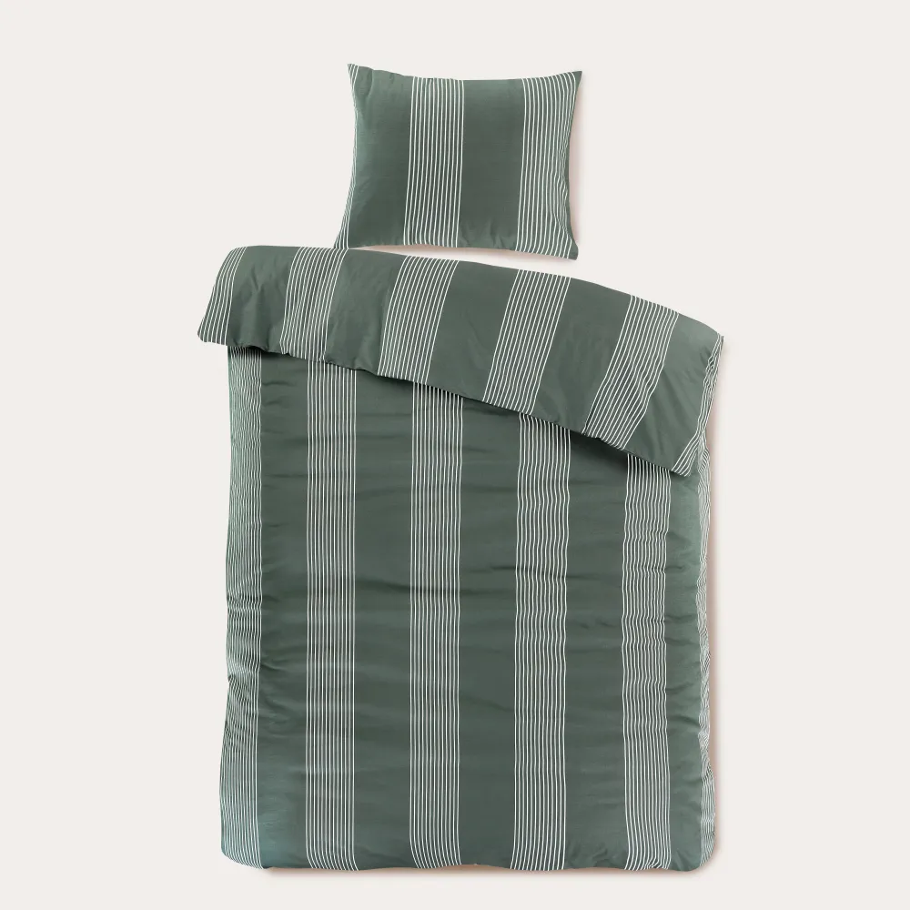 Sale NOUS Living Katoenen Dekbedovertrek 1 Persoons Wide Stripe (140X220 Cm)